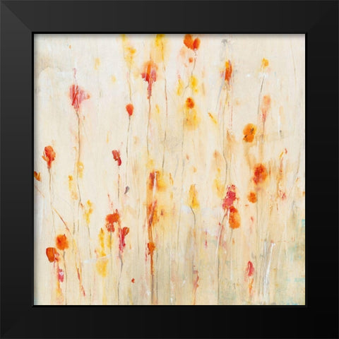 Fleeting Flowers II Black Modern Wood Framed Art Print by OToole, Tim