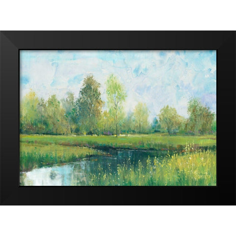 Tranquil Park I Black Modern Wood Framed Art Print by OToole, Tim