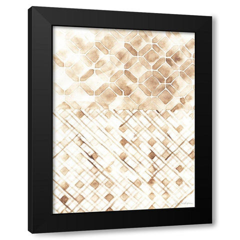 Sepia Madras I Black Modern Wood Framed Art Print by Lam, Vanna