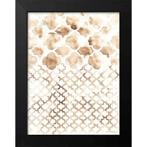 Sepia Madras II Black Modern Wood Framed Art Print by Lam, Vanna