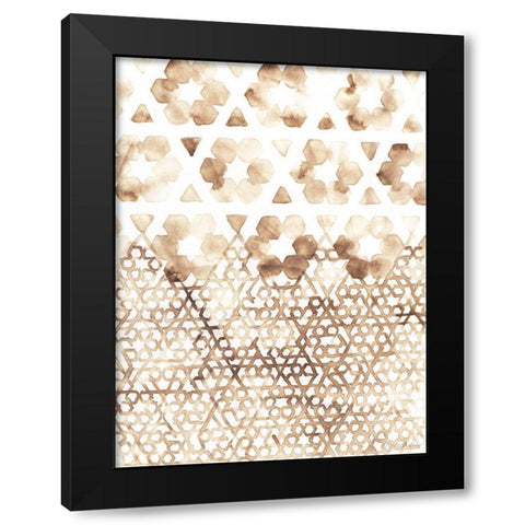 Sepia Madras III Black Modern Wood Framed Art Print by Lam, Vanna