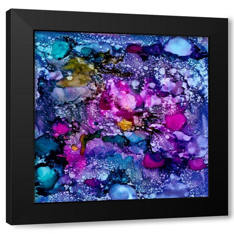 Purple Outburst II Black Modern Wood Framed Art Print with Double Matting by Moore, Regina