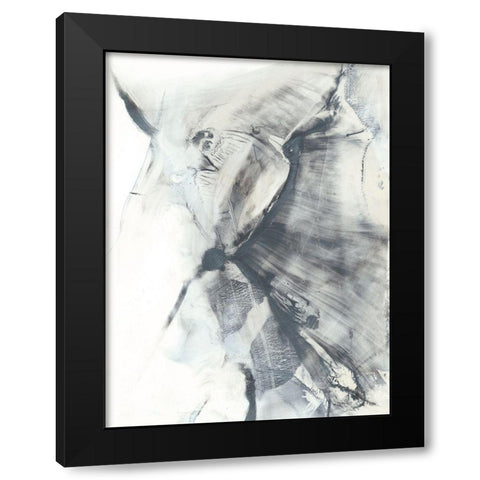 Marbled Grey I Black Modern Wood Framed Art Print by Harper, Ethan