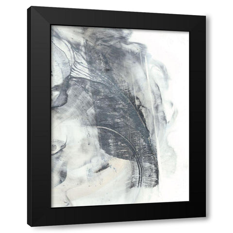 Marbled Grey II Black Modern Wood Framed Art Print by Harper, Ethan