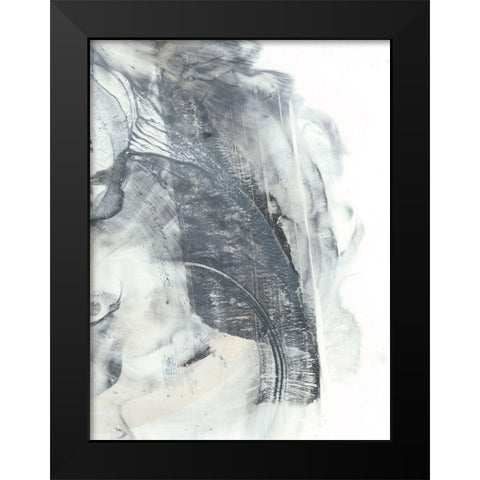 Marbled Grey II Black Modern Wood Framed Art Print by Harper, Ethan
