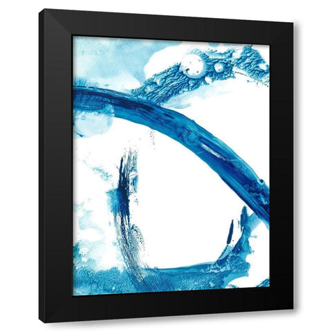 Aqua Ring I Black Modern Wood Framed Art Print by Harper, Ethan