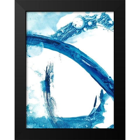 Aqua Ring I Black Modern Wood Framed Art Print by Harper, Ethan