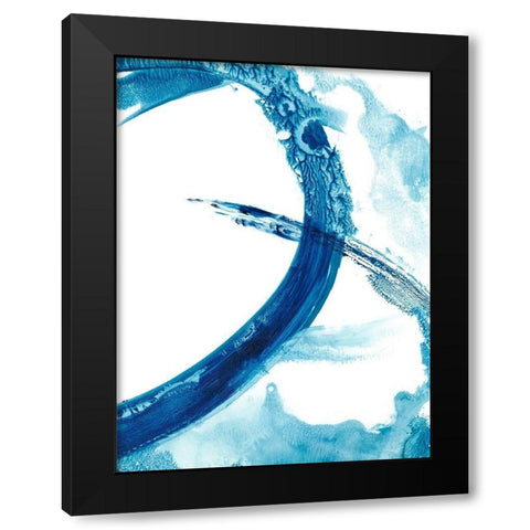 Aqua Ring II Black Modern Wood Framed Art Print by Harper, Ethan