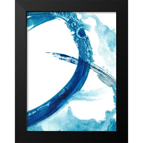 Aqua Ring II Black Modern Wood Framed Art Print by Harper, Ethan