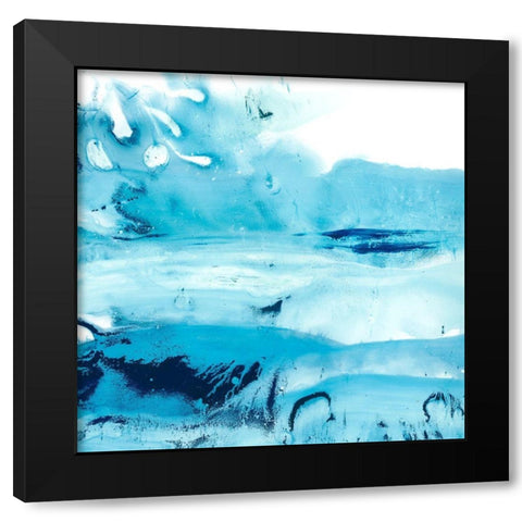 Blue Currents IV Black Modern Wood Framed Art Print by Harper, Ethan