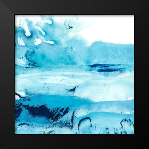 Blue Currents IV Black Modern Wood Framed Art Print by Harper, Ethan