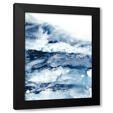 Indigo Tides I Black Modern Wood Framed Art Print by Harper, Ethan