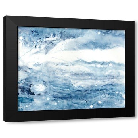Indigo Tides III Black Modern Wood Framed Art Print by Harper, Ethan