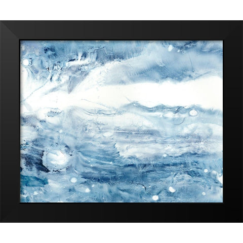 Indigo Tides III Black Modern Wood Framed Art Print by Harper, Ethan