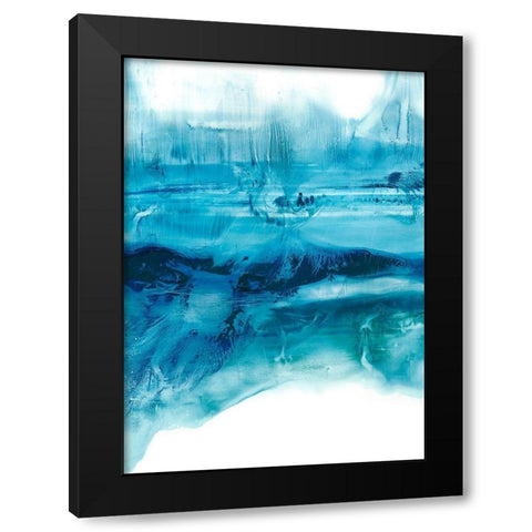 Aqua Mist I Black Modern Wood Framed Art Print by Harper, Ethan