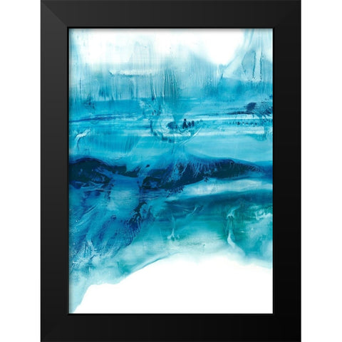 Aqua Mist I Black Modern Wood Framed Art Print by Harper, Ethan