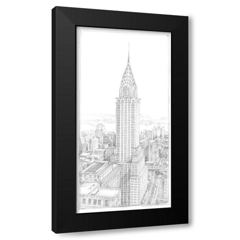 Aerial City View I Black Modern Wood Framed Art Print by Harper, Ethan