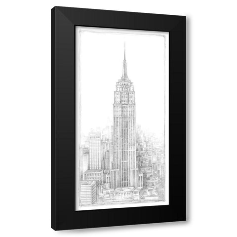 Aerial City View II Black Modern Wood Framed Art Print by Harper, Ethan