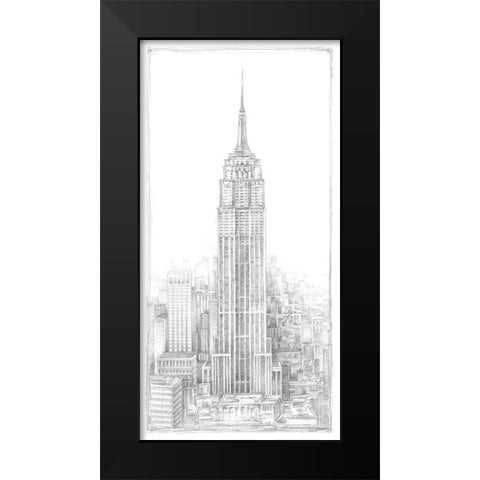 Aerial City View II Black Modern Wood Framed Art Print by Harper, Ethan