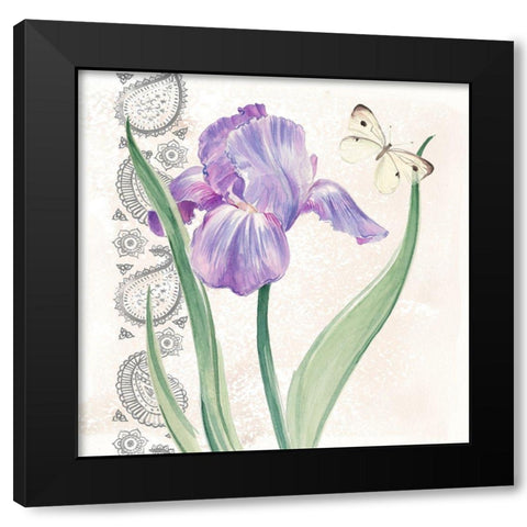 Flowers and Lace III Black Modern Wood Framed Art Print by Parker, Jennifer Paxton