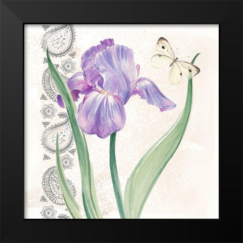 Flowers and Lace III Black Modern Wood Framed Art Print by Parker, Jennifer Paxton