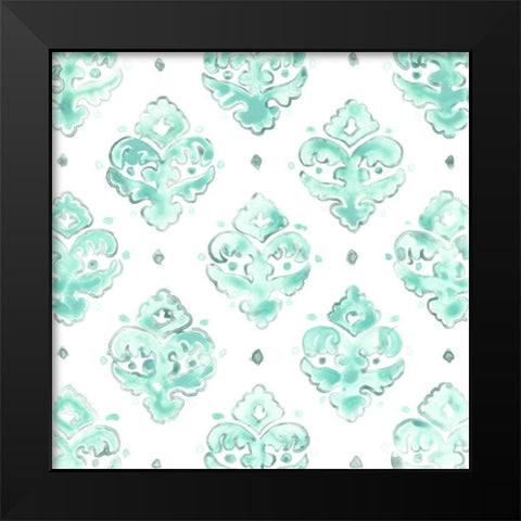 Bohemian Textile II Black Modern Wood Framed Art Print by Vess, June Erica