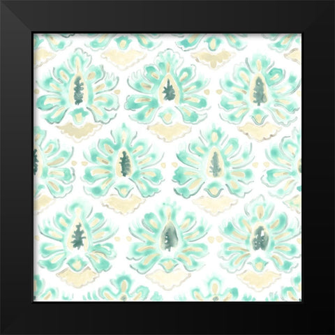 Bohemian Textile VI Black Modern Wood Framed Art Print by Vess, June Erica