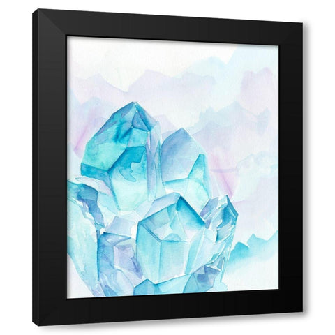 Crystal Facets II Black Modern Wood Framed Art Print by Parker, Jennifer Paxton