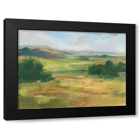 Green Valley I Black Modern Wood Framed Art Print by Harper, Ethan