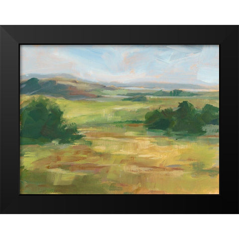 Green Valley I Black Modern Wood Framed Art Print by Harper, Ethan