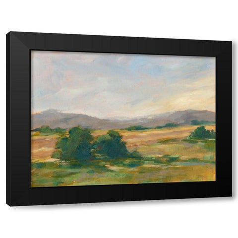 Green Valley II Black Modern Wood Framed Art Print with Double Matting by Harper, Ethan