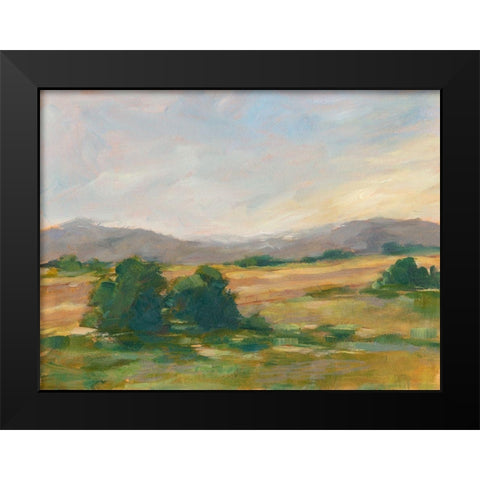 Green Valley II Black Modern Wood Framed Art Print by Harper, Ethan