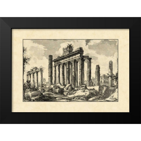 Vintage Roman Ruins I Black Modern Wood Framed Art Print by Piranesi, Giovanni