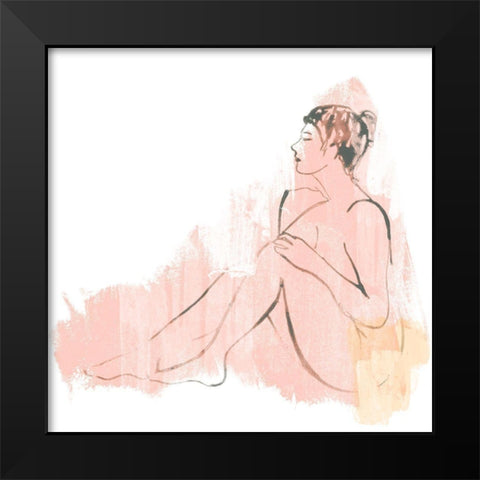 Colorblock Figure IV Black Modern Wood Framed Art Print by Vess, June Erica