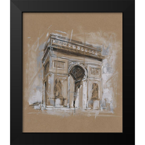 Brushwork Architecture Study I Black Modern Wood Framed Art Print by Harper, Ethan
