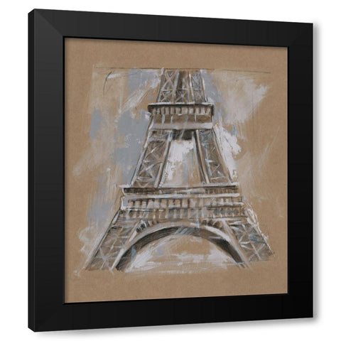 Brushwork Architecture Study II Black Modern Wood Framed Art Print with Double Matting by Harper, Ethan