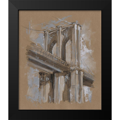 Brushwork Architecture Study III Black Modern Wood Framed Art Print by Harper, Ethan