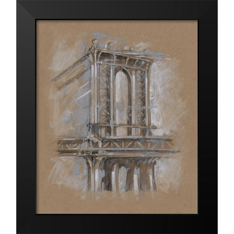 Brushwork Architecture Study IV Black Modern Wood Framed Art Print by Harper, Ethan