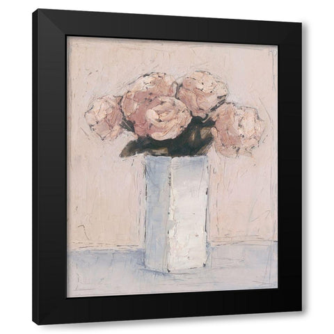 Blush Florals I Black Modern Wood Framed Art Print by Harper, Ethan