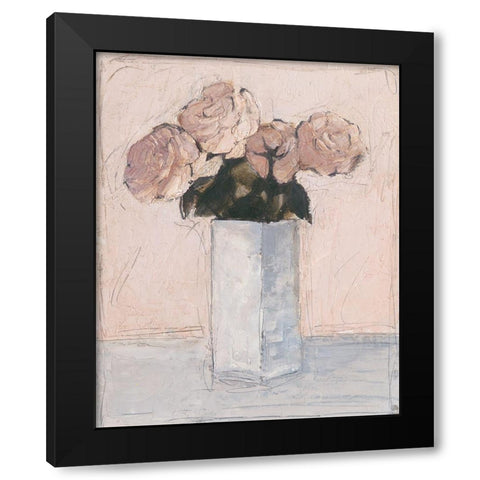 Blush Florals II Black Modern Wood Framed Art Print by Harper, Ethan