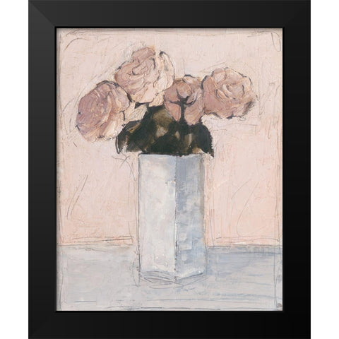 Blush Florals II Black Modern Wood Framed Art Print by Harper, Ethan