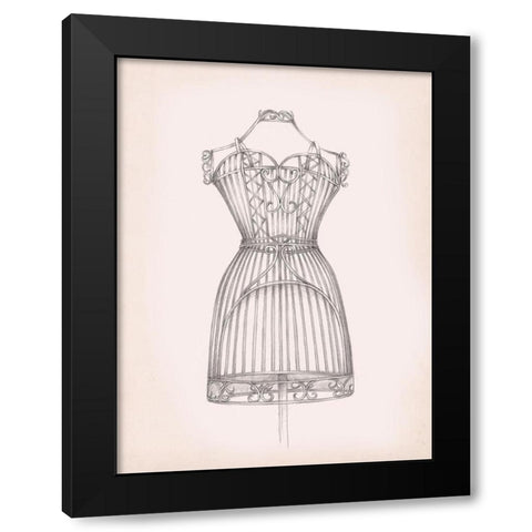 Antique Dress Form I Black Modern Wood Framed Art Print by Harper, Ethan