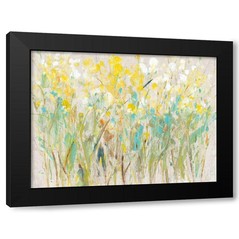 Floral Cluster I Black Modern Wood Framed Art Print with Double Matting by OToole, Tim