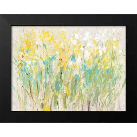Floral Cluster II Black Modern Wood Framed Art Print by OToole, Tim