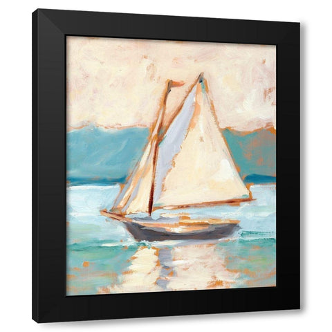 Contemporary Yacht I Black Modern Wood Framed Art Print by Harper, Ethan