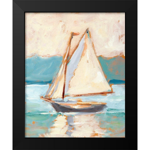 Contemporary Yacht I Black Modern Wood Framed Art Print by Harper, Ethan