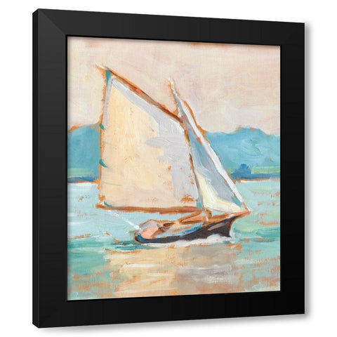 Contemporary Yacht II Black Modern Wood Framed Art Print by Harper, Ethan
