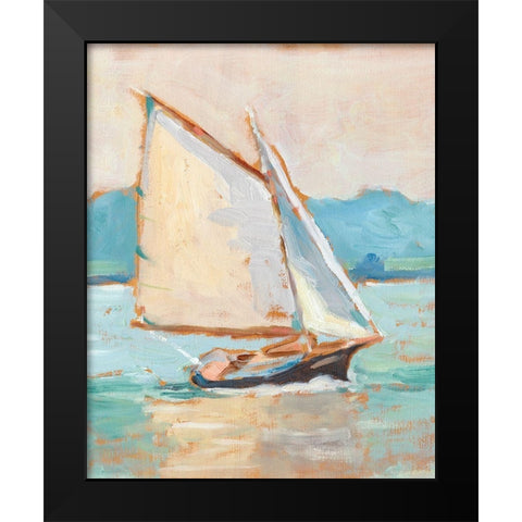 Contemporary Yacht II Black Modern Wood Framed Art Print by Harper, Ethan