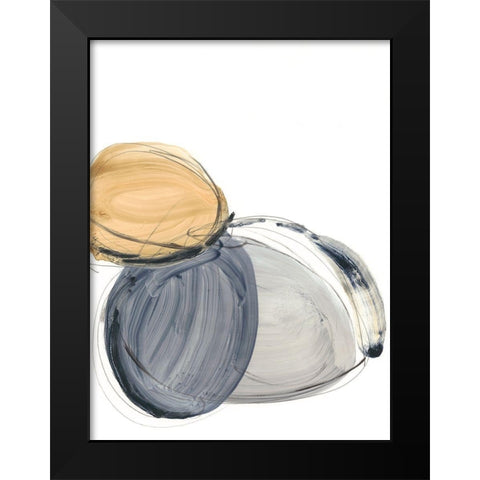 Sienna and Slate II Black Modern Wood Framed Art Print by Harper, Ethan