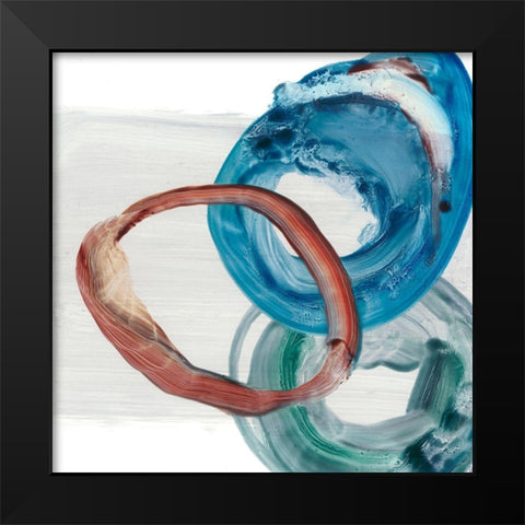 Overlapping Rings I Black Modern Wood Framed Art Print by Harper, Ethan
